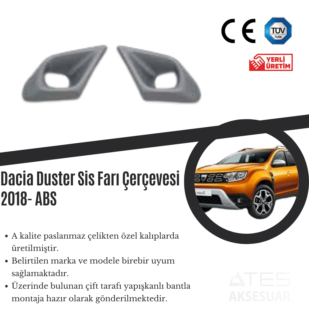 dacia-duster-sis-fari-cercevesi-2018-abs-atesaksesuar.png Dacia Duster 2018 Sis Farı Çerçevesi ABS Krom - Görsel 1